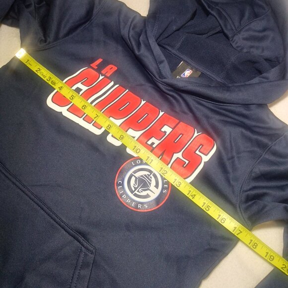NBA Los Angeles Clippers Pull-Over Hoodie Navy Blue Youth Size Medium 10/12 NWT - Picture 7 of 11